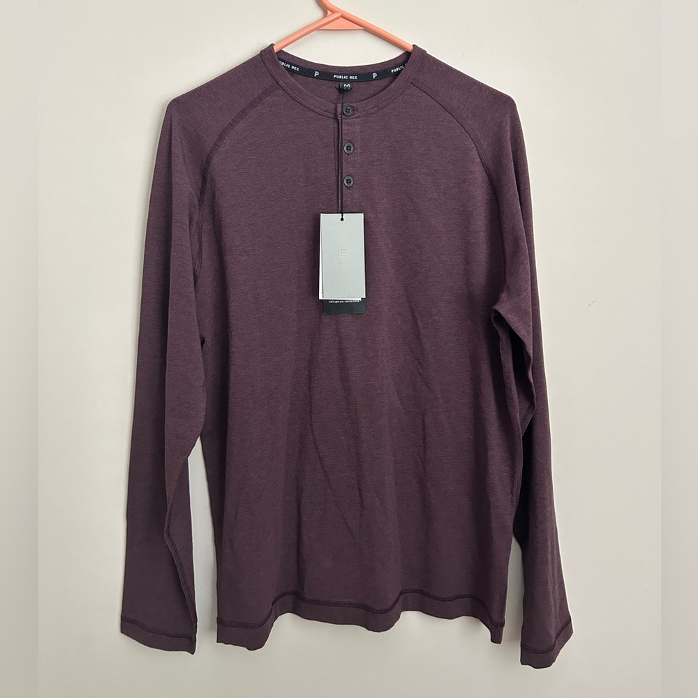 Public Rec Go To Henley Size Medium Heather Burgundy
